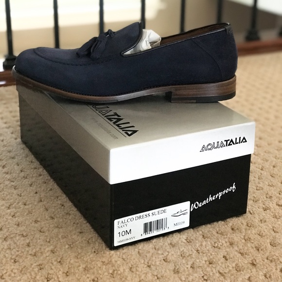 Aquatalia weatherproof falco mens dress shoe suede - Picture 2 of 5